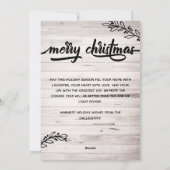 Berry Twig Bleek Wood Foto Collage Kerst Feestdagenkaart (Achterkant)