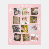  Berry Twigs Pink Baby's First Year Foto's Fleece Deken (Voorkant)