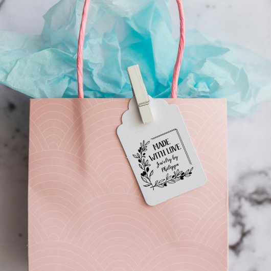 Berry Twigs Square Lijst gemaakt met liefde Rubberstempel