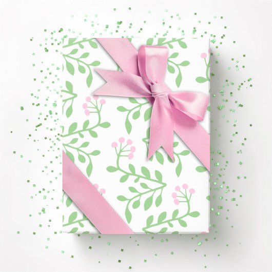 Berry Twist in Pink and Green Cadeaupapier