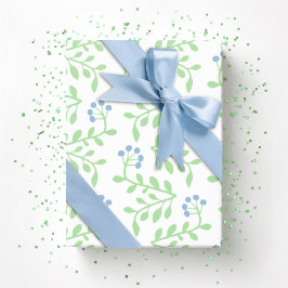 Berry Twist in Slate and Green Cadeaupapier