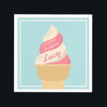 Berry Vanilla Swirl Ice Cream Kids Birthday Servet<br><div class="desc">Kill uit met deze schattige ijsjes met papieren luiers voor je zomerfeest. Het ontwerp van de zomer van de vun in een zacht gedempt kleurenpalet is voorzien van roze aardbeien en vanille zachte servies met de inscriptie "Happy Birthday [Name]" op de ijsjes.</div>