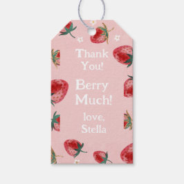 Berry Verjaardag Aardbei Bedankt Favor Cadeaulabel
