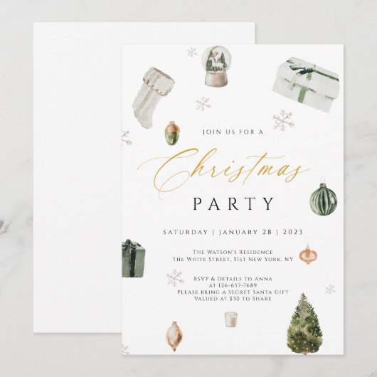 Berry verjaardagsuitnodiging, Blueberry 1e verjaar Kaart (Voorkant / Achterkant)