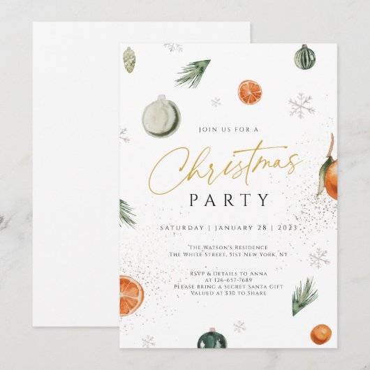 Berry verjaardagsuitnodiging, Blueberry 1e verjaar Kaart (Voorkant / Achterkant)