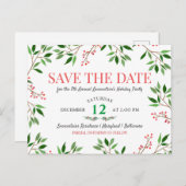 Berry verlaat kerstfeest om de datum te redden aankondigingskaart (Voorkant / Achterkant)