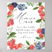 Berry Vrijgezellenfeest Mimosa Bar Station Sign Poster (Voorkant)