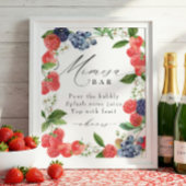 Berry Vrijgezellenfeest Mimosa Bar Station Sign Poster