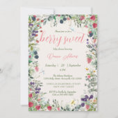 Berry Waterverf Boho Genderneutraal Baby shower Kaart (Voorkant)