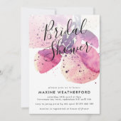 Berry Waterverf Orchid Bridal Shower Kaart (Voorkant)