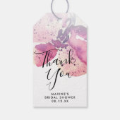 Berry Waterverf Orchid Persoonlijk Bedankt Cadeaulabel (Achterkant)