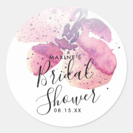 Berry Waterverf Orchid Vrijgezellenfeest Favor Ronde Sticker