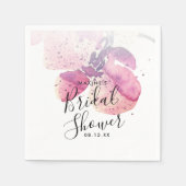 Berry Waterverf Orchid Vrijgezellenfeest Napkins Servetten (Voorkant)