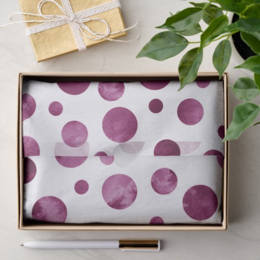 Berry Waterverf Polka Dots Tissuepapier (Geschenk)