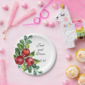 Berry Waterverf Stems Papieren Bordje (Feest)