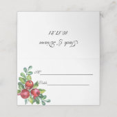 Berry Waterverf Stems Wedding Plaatskaartje (Buitenkant ongevouwen)