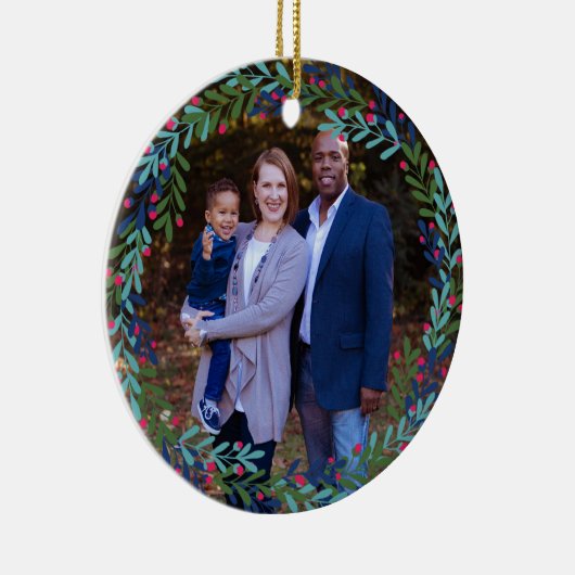 Berry wekt onze eerste kerst in New Home Keramisch Ornament (Rechts)