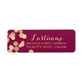 Berry Wijn en Gouden Sparkle Etiket (Voorkant)