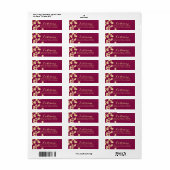 Berry Wijn en Gouden Sparkle Etiket (Full Sheet)