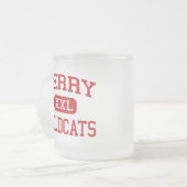 Berry - Wildcats - High School - Berry Alabama Matglas Koffiemok (Voorkant links)