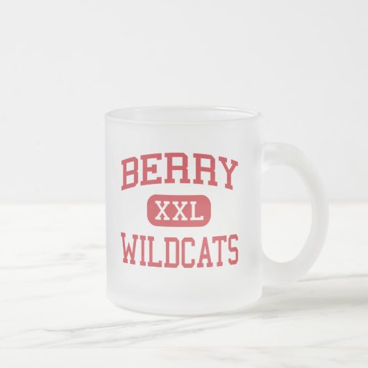 Berry - Wildcats - High School - Berry Alabama Matglas Koffiemok (Rechts)