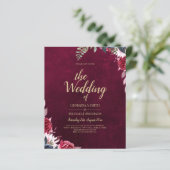 Berry Wine Floral Wedding (Staand voorkant)