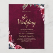 Berry Wine Floral Wedding (Voorkant)
