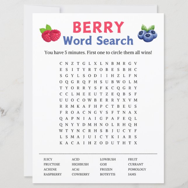 Berry Word Search Game (Voorkant)