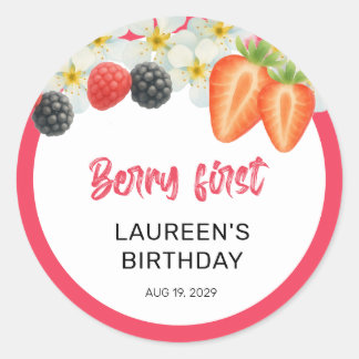 Berry wordt 1 jaar ronde sticker