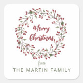 Berry wreatalized gift labels (Voorkant)