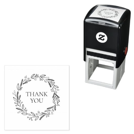 Berry Wreath Classic Self Inking Stamp Zelfinktende Stempel (In situ)