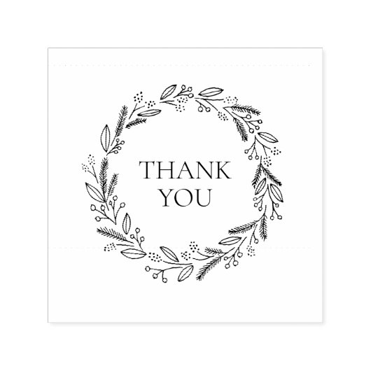 Berry Wreath Classic Self Inking Stamp Zelfinktende Stempel (Design)