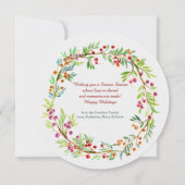 Berry Wreath Holiday Card Kaart (Voorkant)
