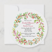 Berry Wreath Invitation Kaart (Voorkant)