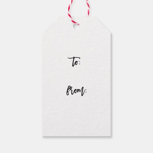 Berry Wreath Merry kerstWaterverf Gift Label Cadeaulabel (Achterkant)