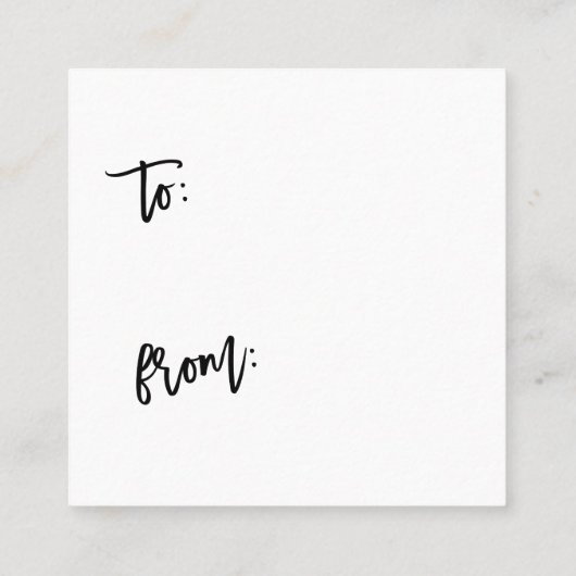 Berry Wreath Merry Waterverf Gift Label (Achterkant)