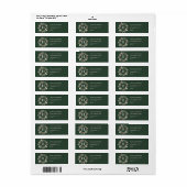 Berry Wreath Monogram Green Etiket (Full Sheet)