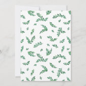 Berry Wreath Navy Blue Naming Ceremony Foto Kaart (Achterkant)