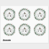 Berry Wreath Return Address Sticker (Vel)