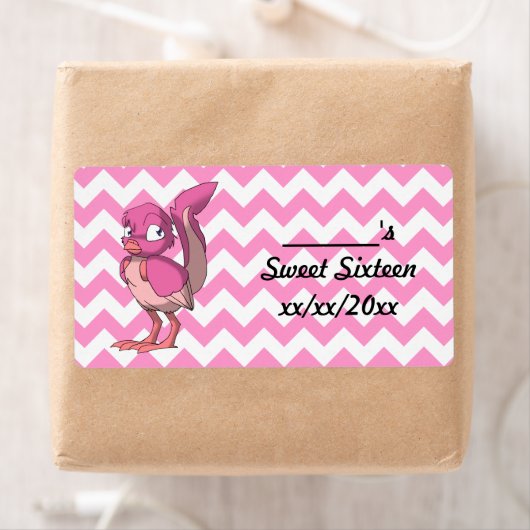 Berry Yoghurt Reptilian Vogel Wijn of Water Fles Etiket (Insitu)