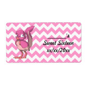 Berry Yoghurt Reptilian Vogel Wijn of Water Fles Etiket (Voorkant)