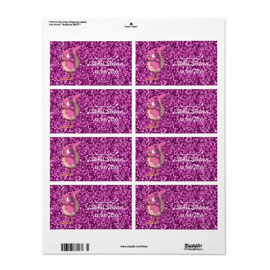 Berry Yoghurt Reptilian Vogelwijn of Waterfles 2 Etiket (Full Sheet)