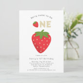 Berry zoet 1e verjaardag kaart (Staand voorkant)