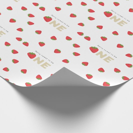 Berry zoet om een minimale 1e verjaardag te zijn cadeaupapier (Hoek)