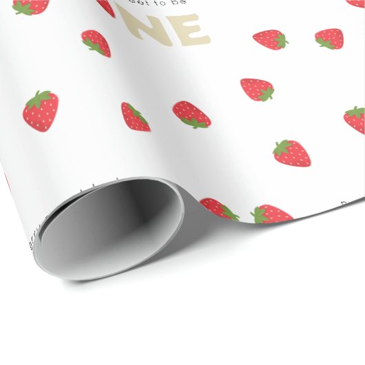 Berry zoet om een minimale 1e verjaardag te zijn cadeaupapier (Rol Hoek)