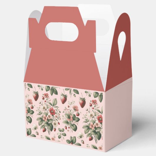 Berry Zoet Rood en Roze Aardbei Bedankdoosjes (Geopend)
