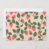 Berry Zoet Roze Aardbei Foto 2e Verjaardag Kaart (Achterkant)