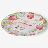 Berry zoete aardbei baby shower bedrukt papieren bordje (Gekanteld)