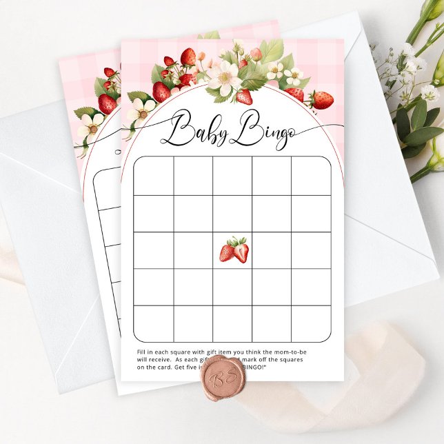 Berry zoete aardbei baby shower bingo spel (Creator heeft geüpload)