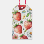 Berry zoete aardbei baby shower gunst cadeaulabel (Achterkant)
